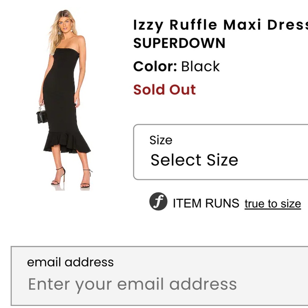 Superdown Black Ruffle Maxi Dress
